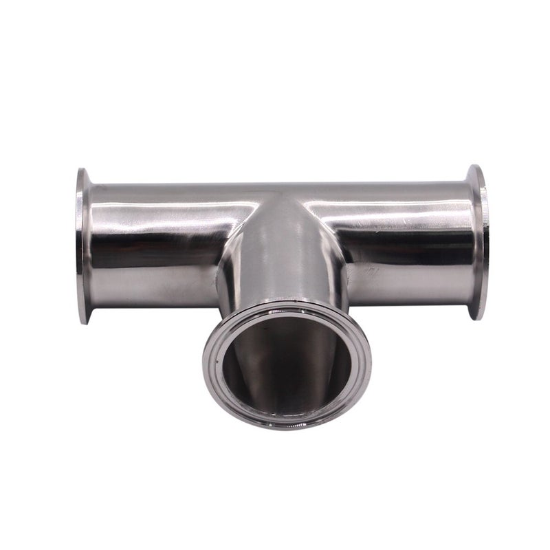 DERNORD Clamp Tee 3 Way Stainless Steel 304 Sanitary Fitting Fits 2" Tri-clamp, 51mm Pipe OD - Image 3